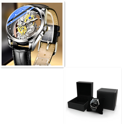 Montre Automatique Hommes de Double-face Squelette