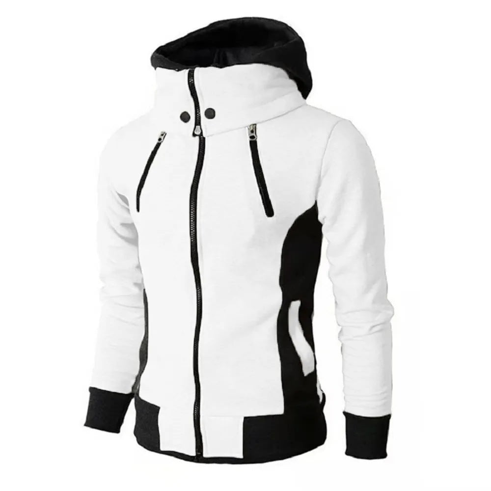 Men's Jacket with Hood and High Collar 