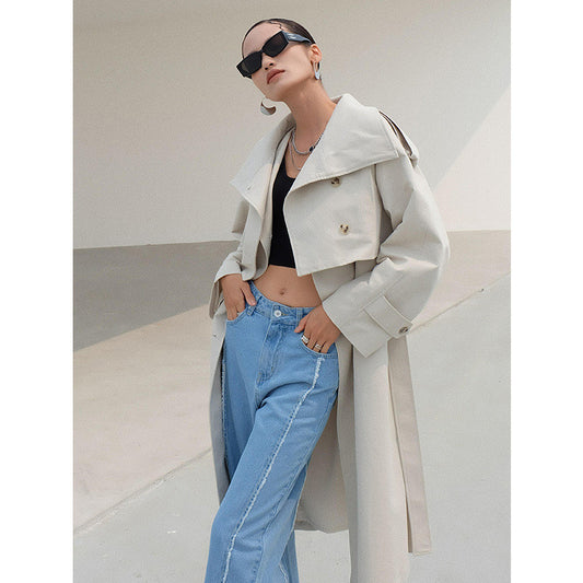 Cardigan coupe-vent, manteau deux pièces pour femmes