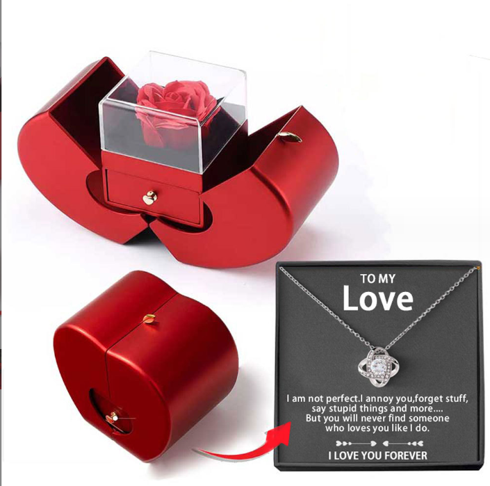 Apple Red Fashion Jewelry Box